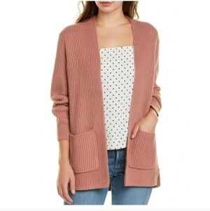 Madewell Nolan Petal Pink Ribbed Cardigan